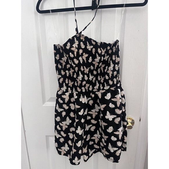 Lily rose juniors small Romper Butterfly Black Shorts Halter - Picture 6 of 7